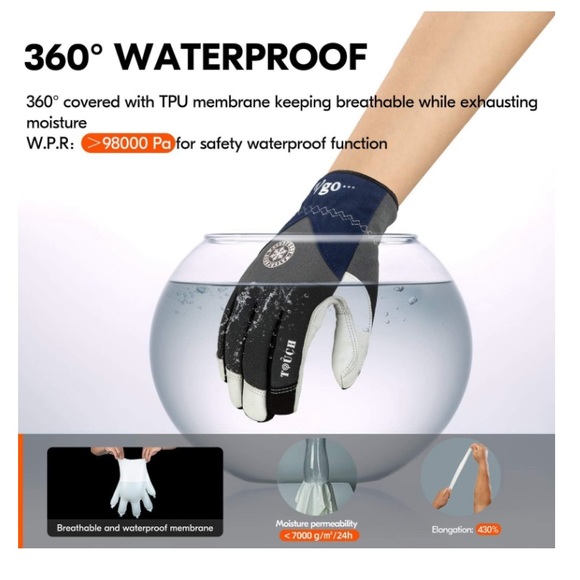 1-Pair Winter Warm Work Gloves Men Size XL - Picture 4 of 6